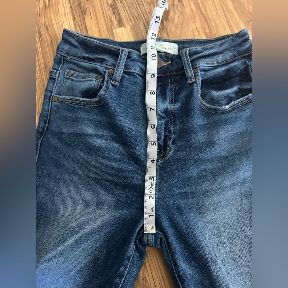 Risen Jeans High Rise Stretch Straight Leg Jeans Size 3/26 - Picture 9 of 10